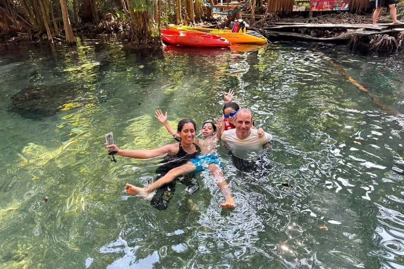 Krabi: Emerald Pool, Hot Springs, and Kayaking Tour - Hot Spring Waterfall and its warm rock pools