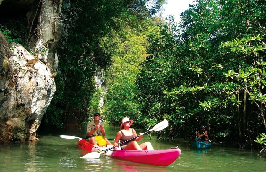Krabi: Guided Kayaking Tour at Ao Thalane - Getting started: pickup, transport, and kayak instruction