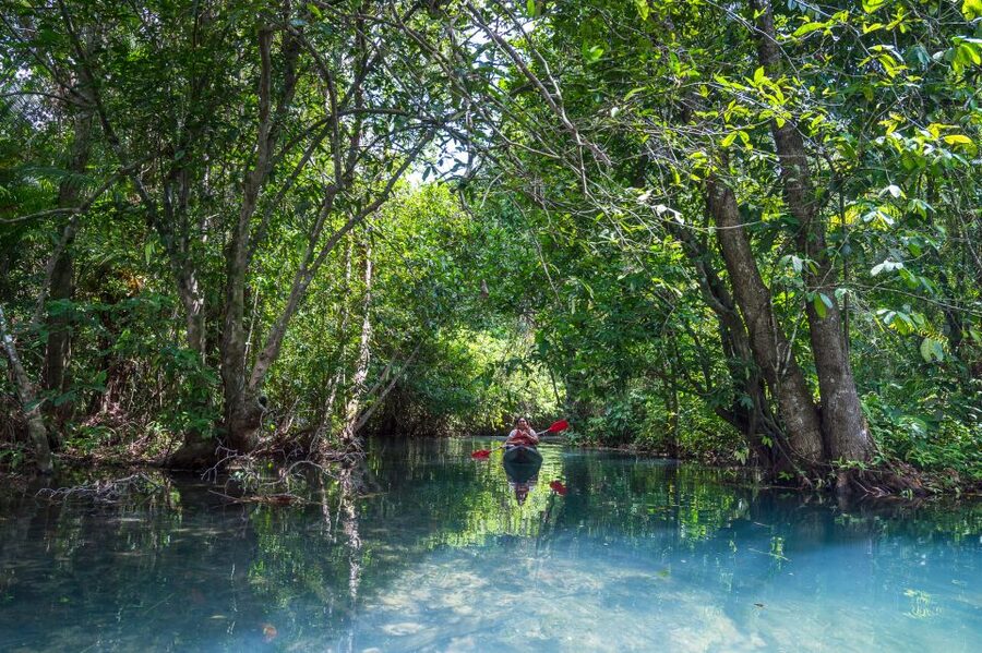 Krabi: Half-Day Blue Lagoon Kayaking at Klong Srakaew & ATV - What to pack for a wetter, muddier day