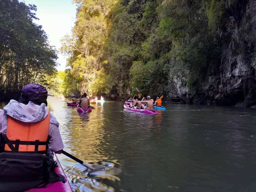 Krabi: Half-Day Kayak Adventure at Ao Thalane - How hard is 5 to 7 kilometers?