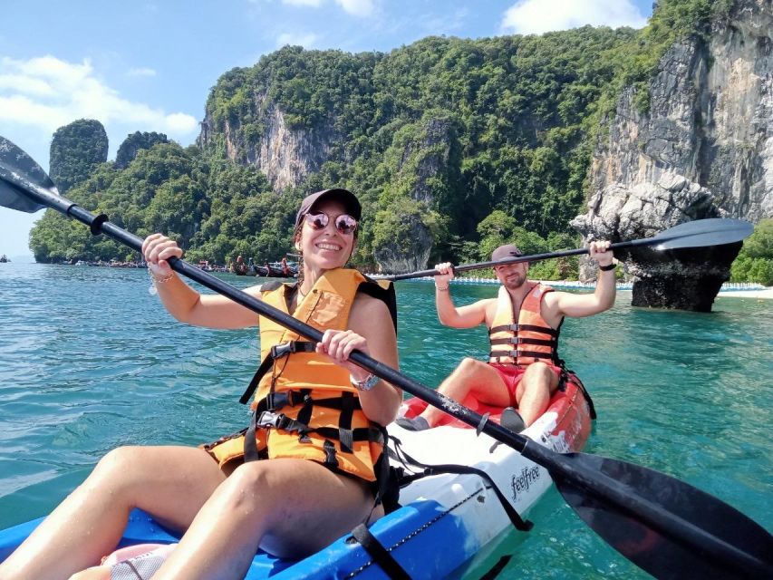Krabi: Hong Island Tour by Longtail Boat with Kayak Option - The kayak option around Hong Island