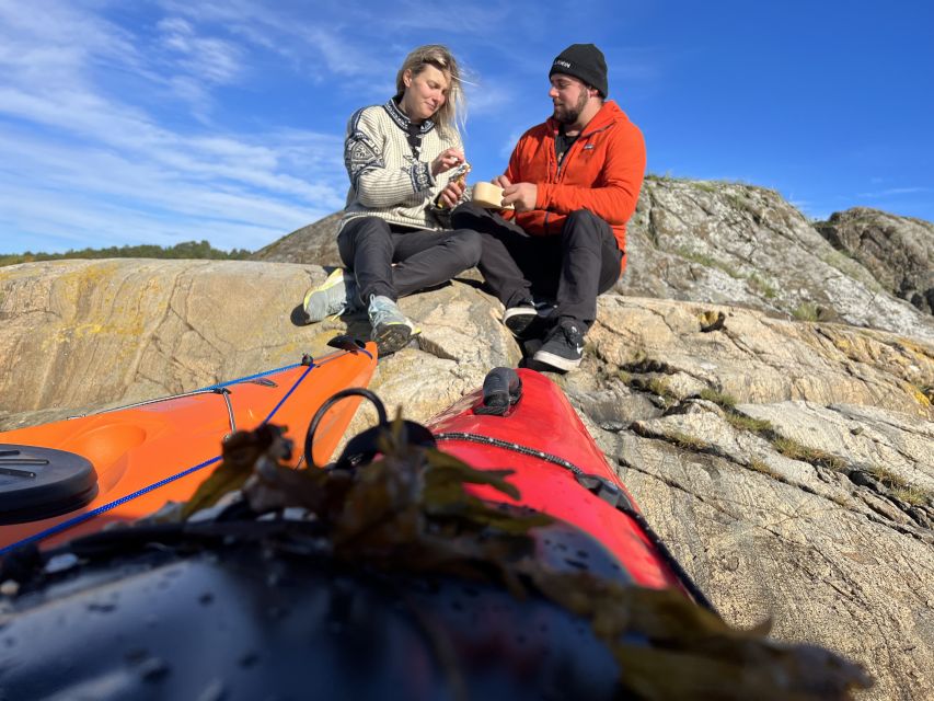 Kristiansand: Scenic Double Sea Kayak Tour around Odderoya - Learning to paddle a double sea kayak