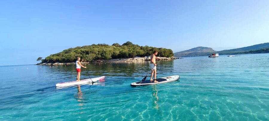 Ksamil islands: Stand-Up Paddle Tour (SUP Tour) - Meeting Ari Near Kristal Seafood Restaurant