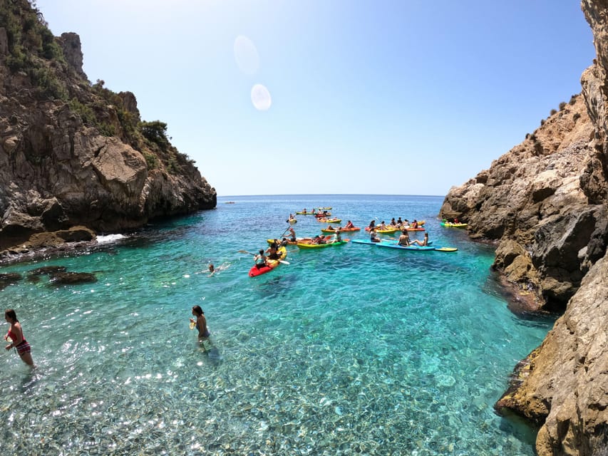 La Herradura: Maro Cliffs Kayak and Snorkeling Tour - Paddling toward the Maro-Cerro Gordo Cliffs