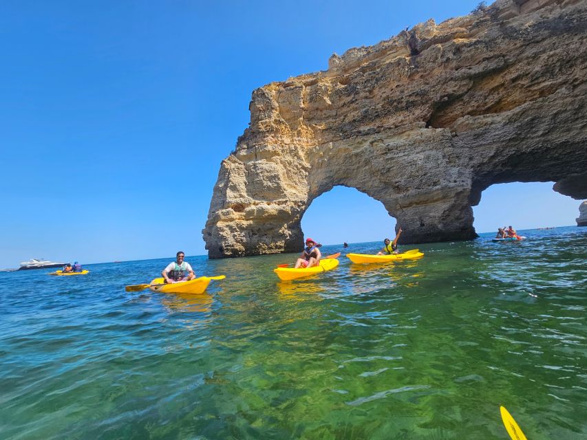 Lagoa: Benagil Cave and Marinha Beach Guided Kayaking Tour - Entering Benagil Cave by Kayak