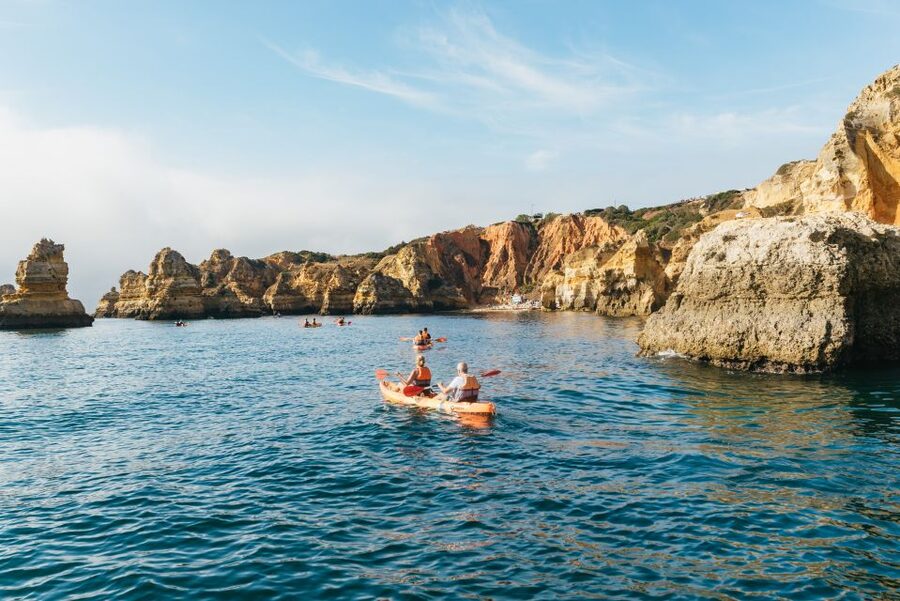 Lagos: Kayak Experience - From Lagos Marina to the golden cliffs