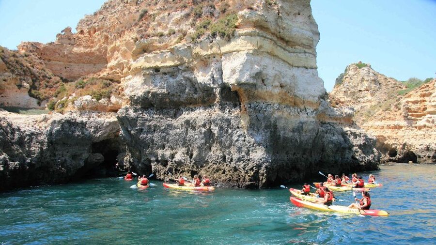 Lagos: Kayaking Tour - The boat ride sets up the paddle