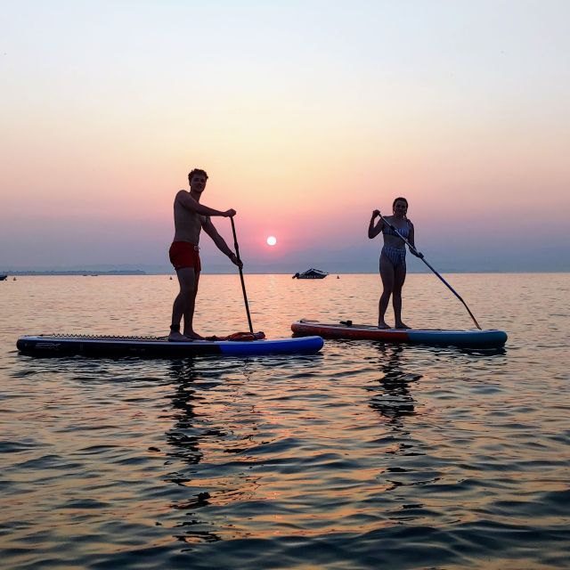 Lake Garda: Stand-Up Paddleboard Sunset Experience - The first paddle along the coast