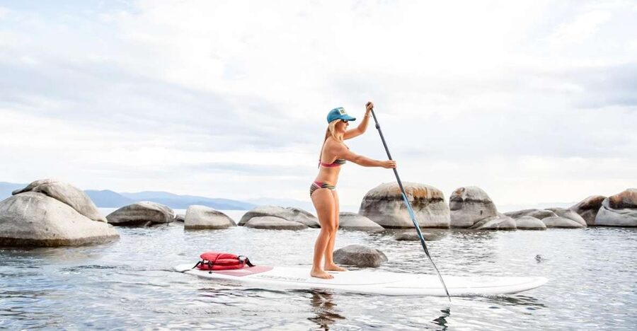 Lake Tahoe: Discover Kayaking or Paddleboarding Tour - Packing for water, sun, and rocky shore