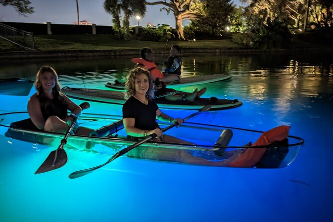 LED Glow in the Dark Clear Kayak or Paddleboard in Paradise - What Makes This Orlando Night Paddle Special