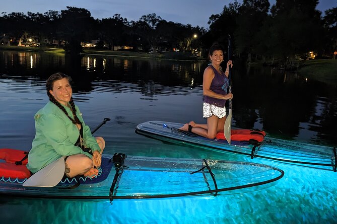 LED Glow in the Dark Clear Kayak or Paddleboard in Paradise - The Briefing Makes First-Time Paddling Easier