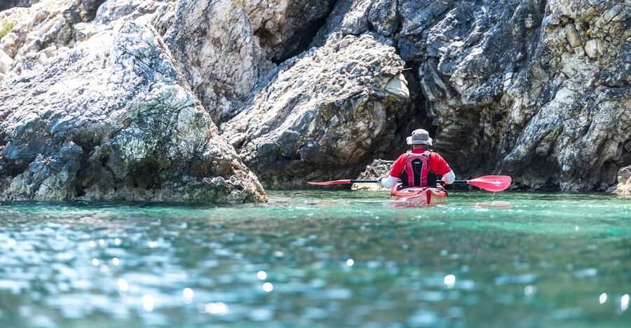 Lefkada: Blue Cave Kayak Tour with a Taste of Greece - A Greek picnic on a remote beach