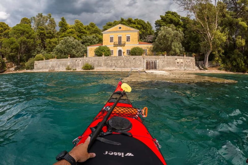 Lefkada:Nydri, Scorpios Kayak Odyssey Island Hopping - Paddling Toward Skorpios