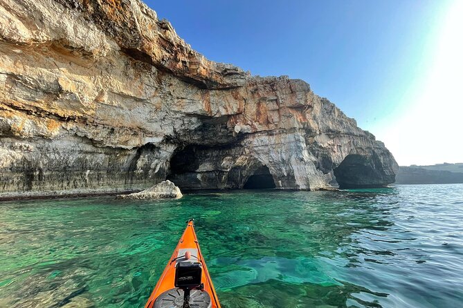 Leuca kayak tour + swimming + speleo-trek in cave - Paddling south along Santa Maria di Leuca