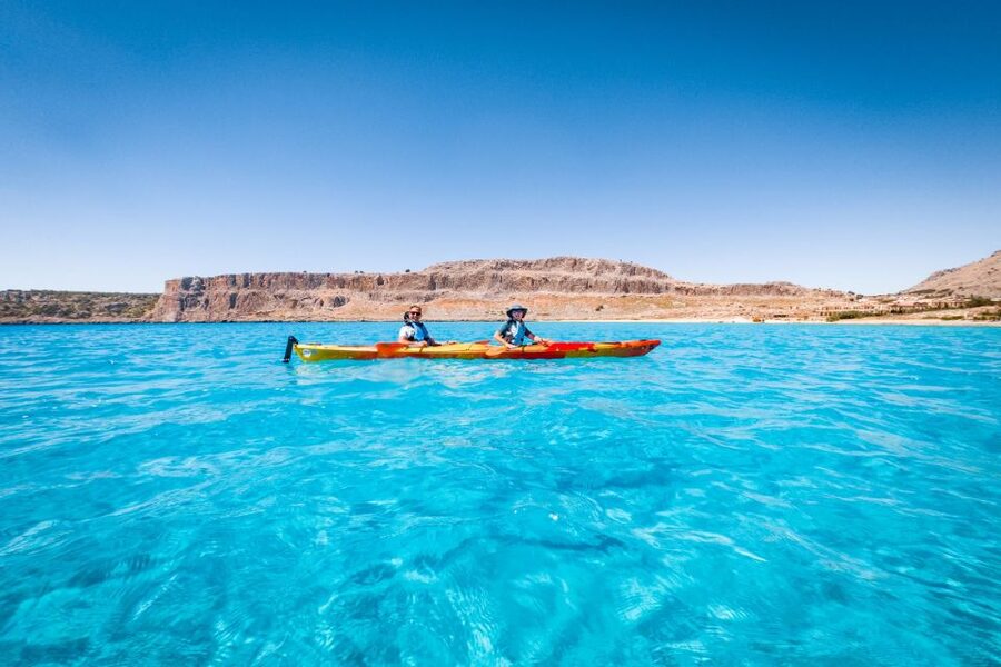 Lindos: Sea Kayaking & Acropolis of Lindos Tour with Lunch - Group size, guides, and transport details