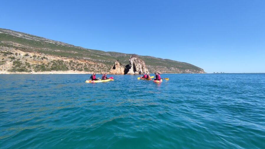 Lisbon: Kayaking and Snorkeling Adventure - Getting ready beside the Arrábida coast