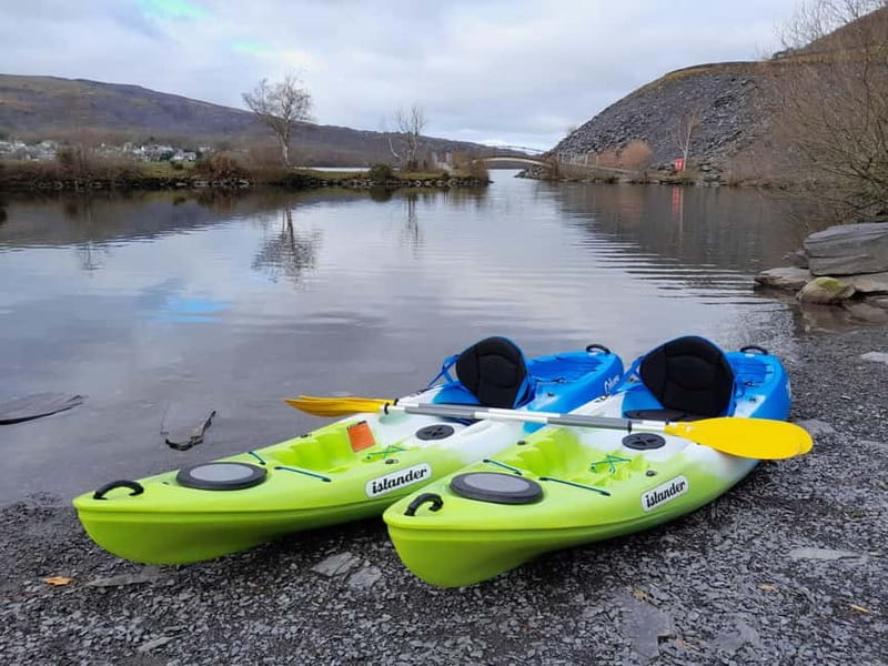 Llanberis: Llyn Padarn Kayak Rental with Equipment - Getting fitted with a wetsuit and kayak