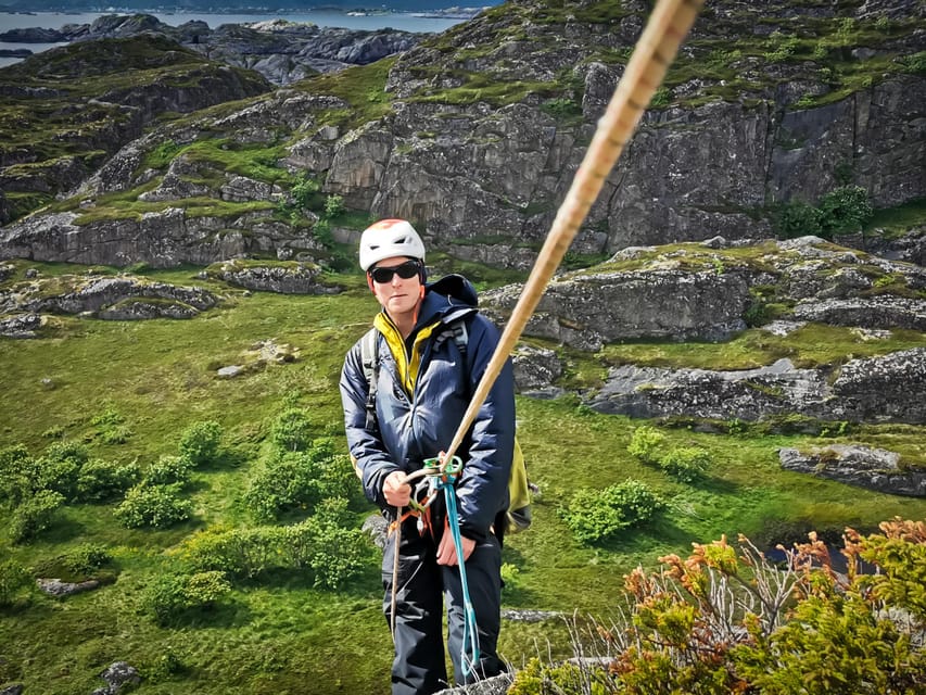 Lofoten: Full Day Combo tour, (kayaking and rappelling) - Learning to Rappel Down the Cliffs