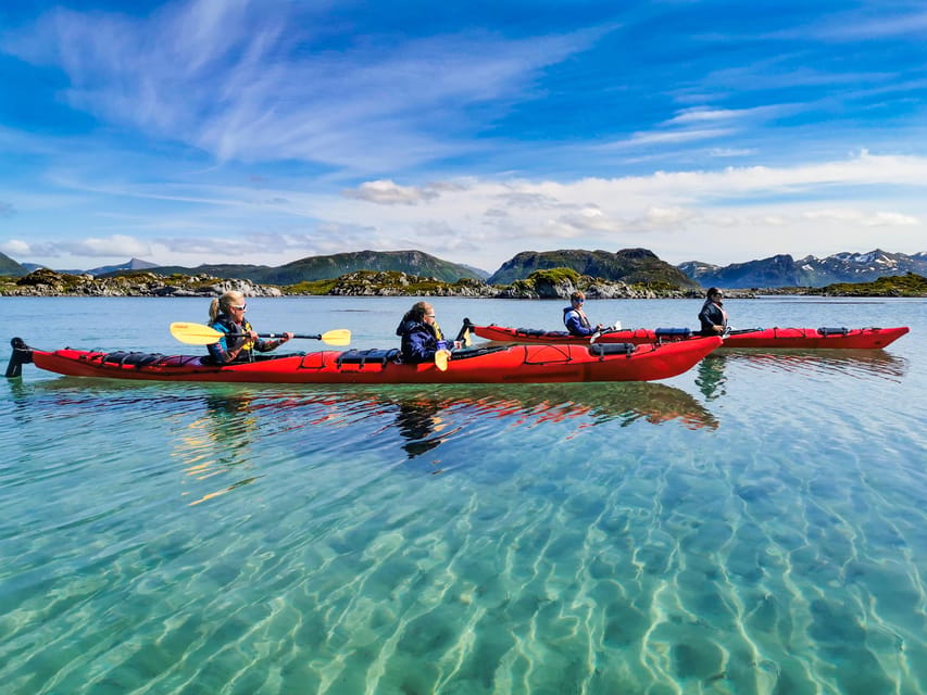 Lofoten: Full Day Combo tour, (kayaking and rappelling) - Paddling Back by a New Route