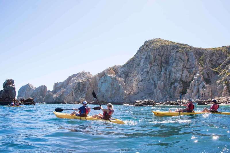 Los Cabos Arch & Playa del Amor Tour by Glass Bottom Kayak - Snacks, shade, and what the $95 covers