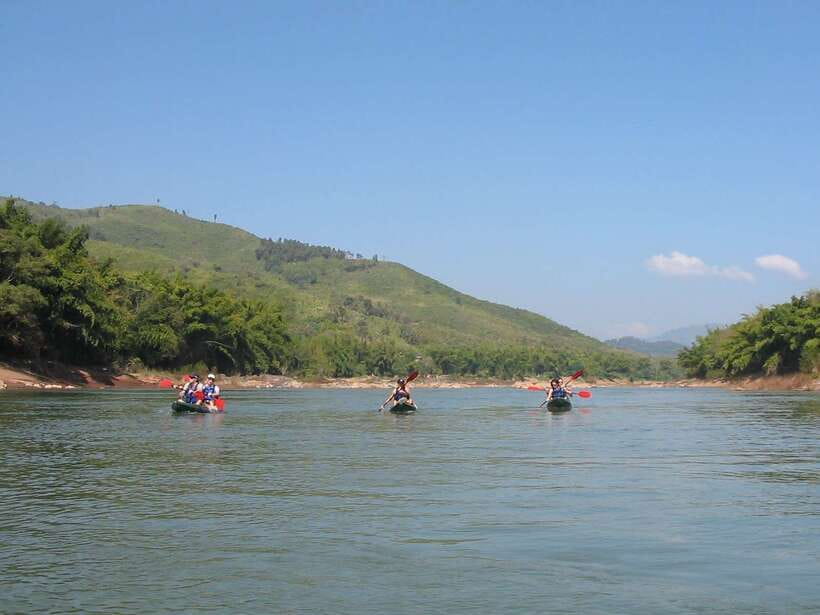 Luang Prabang: Kayak Tour to Pak Ou Caves - Kuang Si Falls after a full morning outdoors