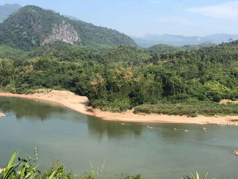 Luang Prabang: Kayak Tour to Pak Ou Caves - Paddling the Nam Ou toward Pak Ou