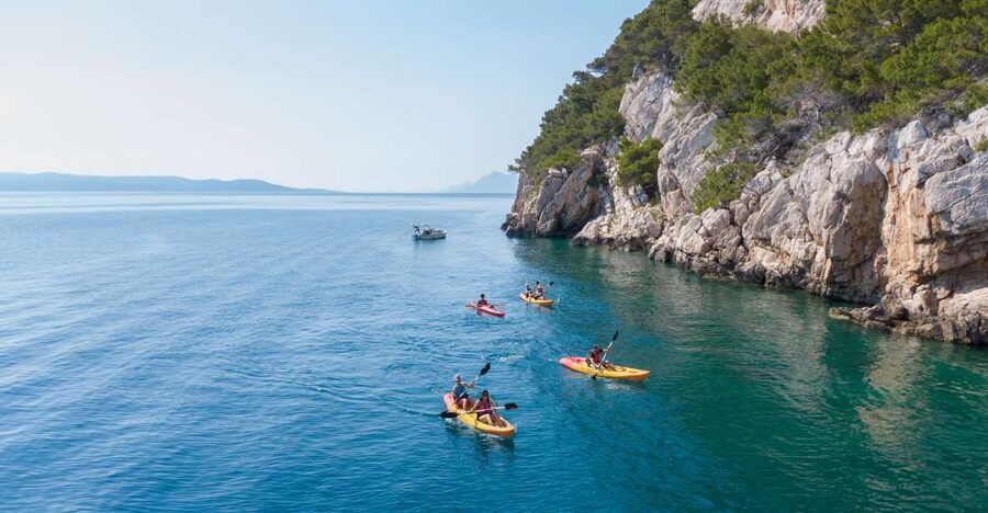 Makarska: Guided Sea Kayaking Tour with Snorkeling Stop - Nugal Beach, swimming, and snorkeling