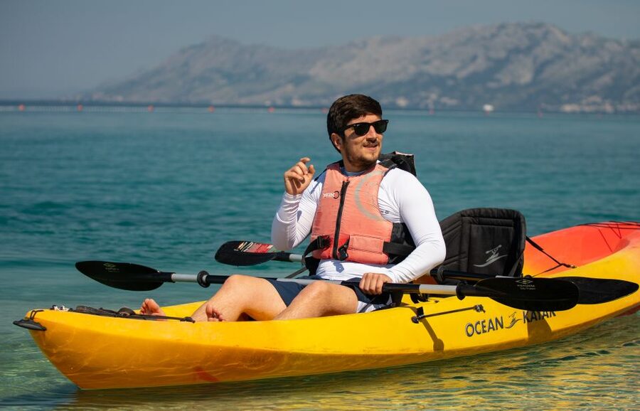 Makarska: Guided Sea Kayaking Tour with Snorkeling Stop - The return paddle and optional cliff jump
