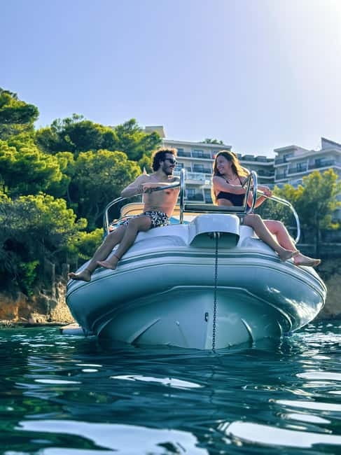 Mallorca: Private Watersports Boat. LUNCH Drinks SUP, Tubing - The evening option offers better value