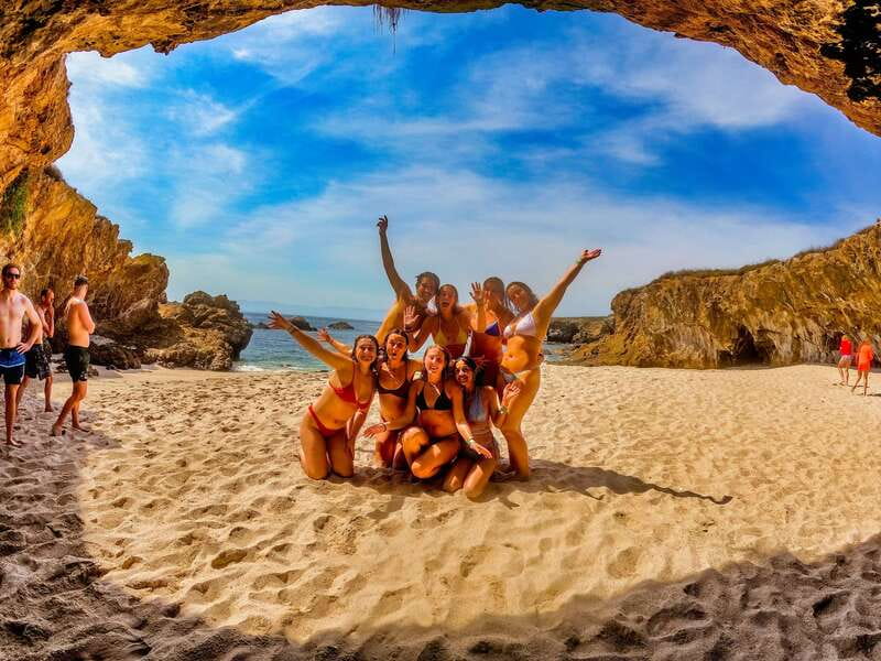 Marietas Islands Boat Tour: Snorkel, Kayak, Playa Nopalera - Cruising north across Banderas Bay