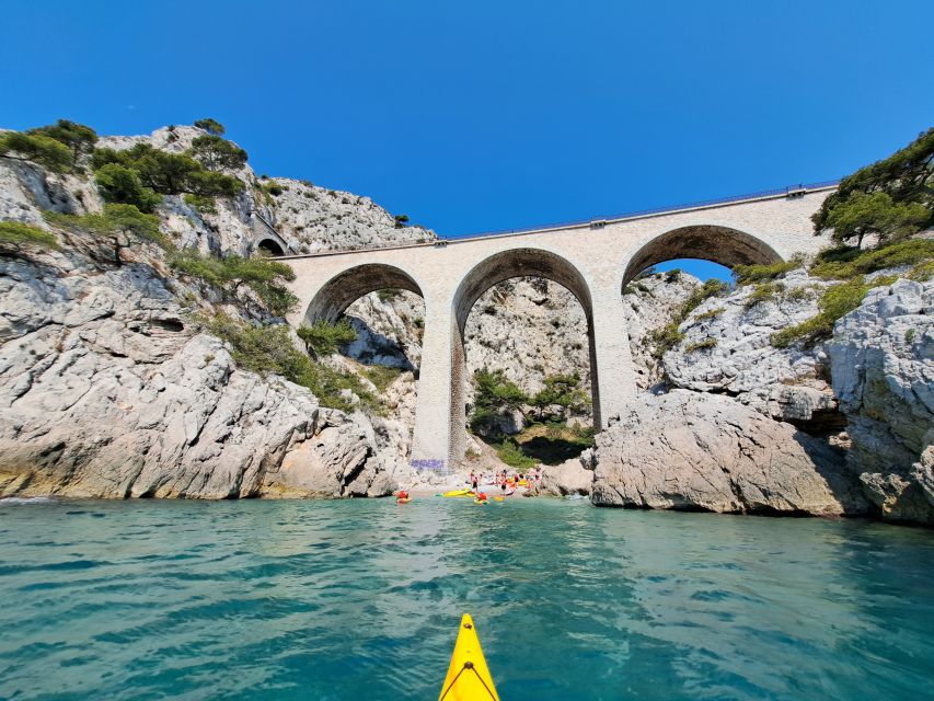 Marseille: Côte Bleue Calanques Half-Day Kayak Tour - The beach stop and Mediterranean swim