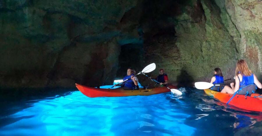 MENORCA: Kayak cave route + photo session. - Heading toward Cova d’en Xoroi