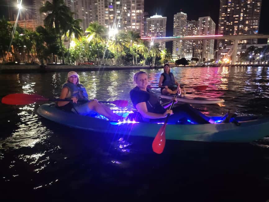 Miami: Guided LED-Lit Kayak Night Tour - Key points to know before you book