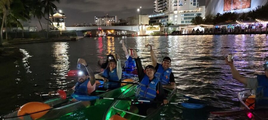 Miami: Guided LED-Lit Kayak Night Tour - The skyline becomes the main event