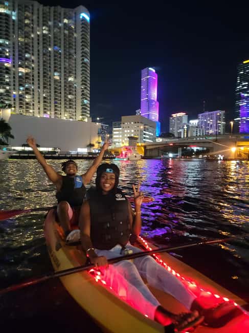 Miami: Guided LED-Lit Kayak Night Tour - Meeting under I-95 at lot 17