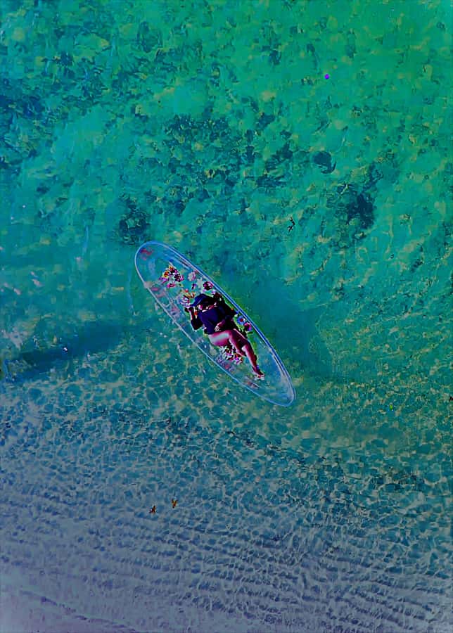 Miami/South Beach: Clear Kayak Photoshoot with Drone - Getting into the clear kayak