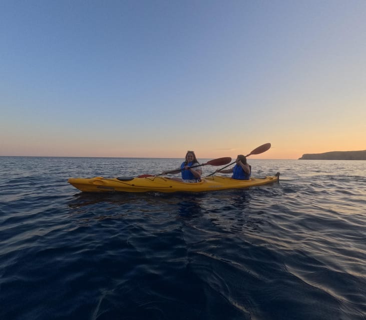 Milos: Romantic Semi Private Sunset Kayaking Tours - Watching the sunset from the kayaks