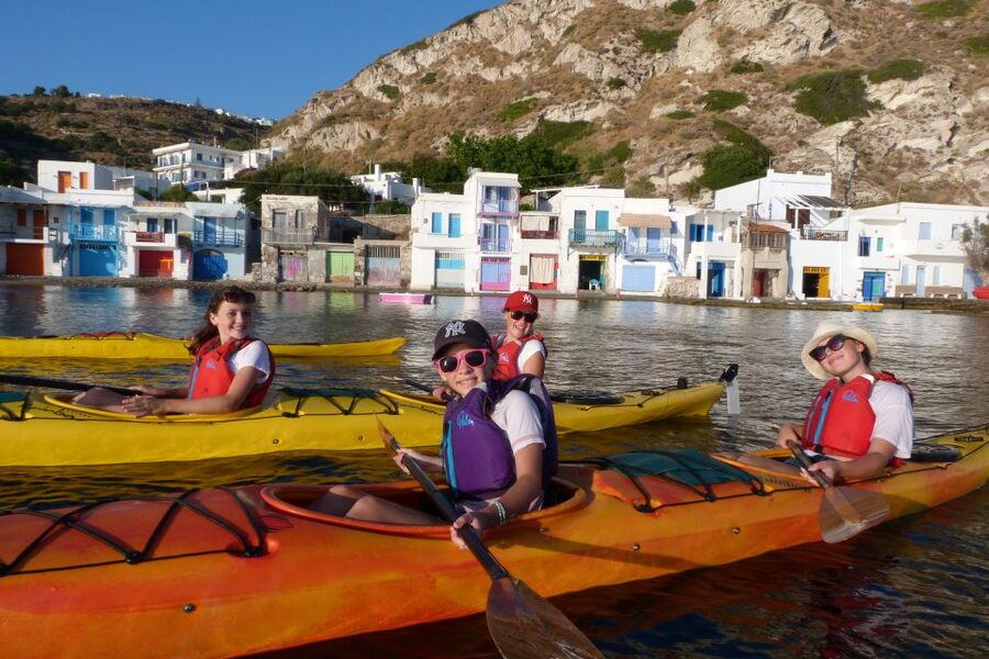 Milos: Sea Kayaking Trip at Sunset with Snack - Meeting at Lagada Beach and getting ready