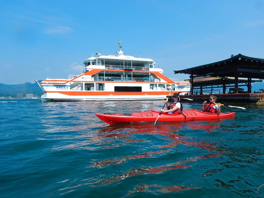 Miyajima World Heritage Torii Kayak Tour - Nagahama Shrine and the first coastal views