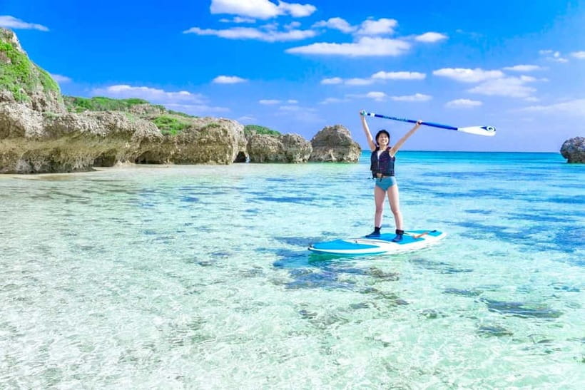 Miyako island: SUP or Canoe at Stunning Blue Beach - Guides, instruction, and the included photographs