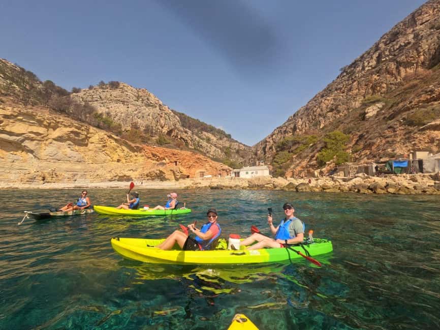 Moraig: Kayak Excursion to Moraig & Cave peces-testos - Who will enjoy this most