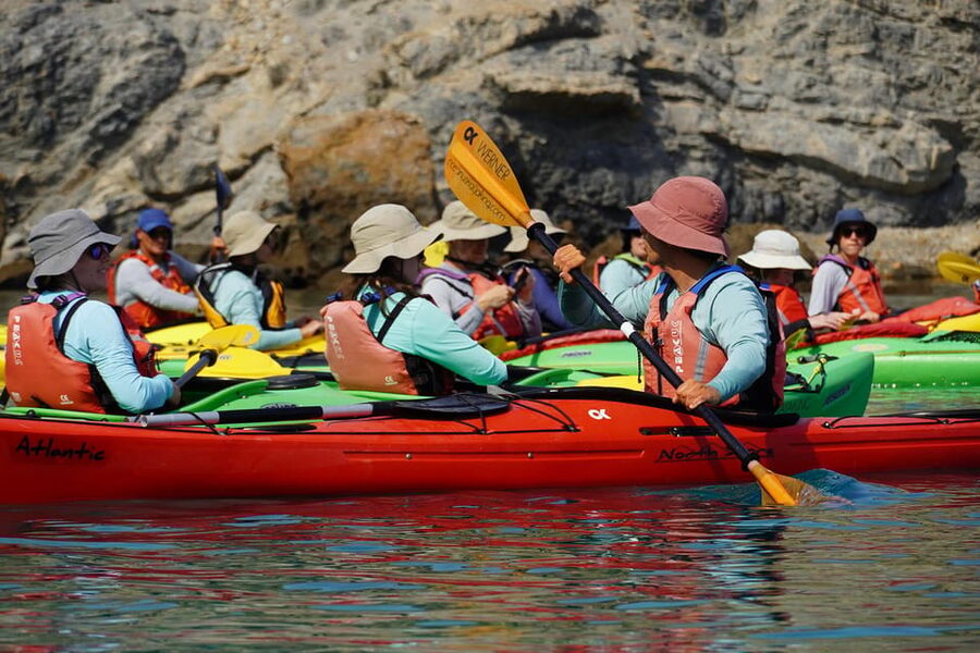 Naxos: Kampos Farm Sea Kayak Tour with Snorkeling & Picnic - Rock arches, caves, and narrow coastal channels