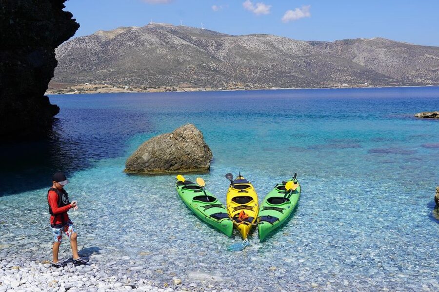 Naxos: Moutsouna Caves Sea Kayak Tour, Snorkeling & Picnic - What the equipment package includes