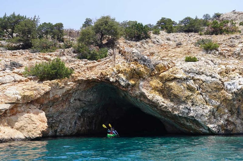 Naxos: Rina Cave Sea Kayak Tour with Snorkeling and Picnic - Swimming and Snorkeling at a Quiet Beach