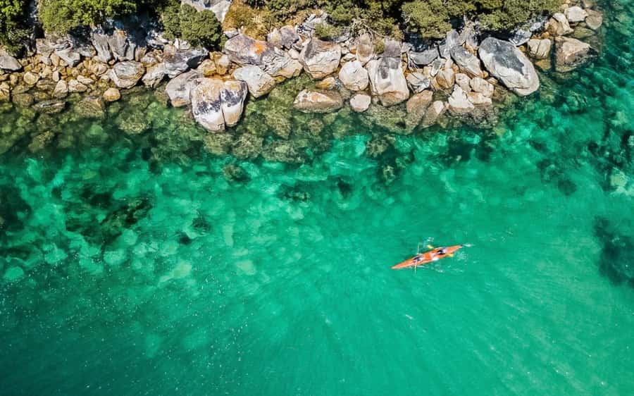 Nelson: Abel Tasman Kayaking & Great Taste Trail Bike Tour - Arriving at Mapua Wharf