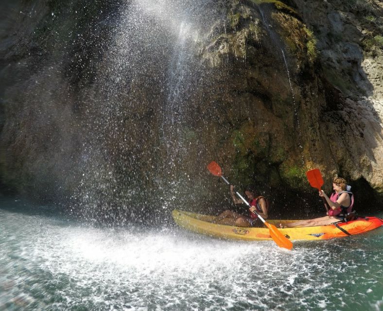 Nerja: Guided Kayak Tour Nerja Cliffs and Maro Waterfall - Along the cliffs, caves, and small bays