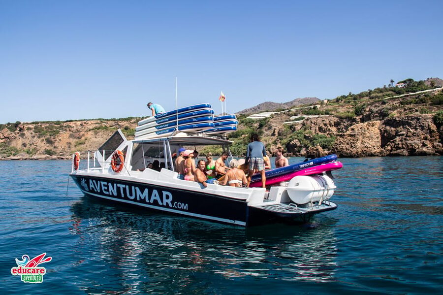 Nerja: Maro Waterfall Boat Trip with Paddleboarding & Drink - Reaching the waterfall by paddleboard