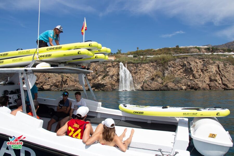 Nerja: Maro Waterfall Boat Trip with Paddleboarding & Drink - The boat ride to Maro Waterfall