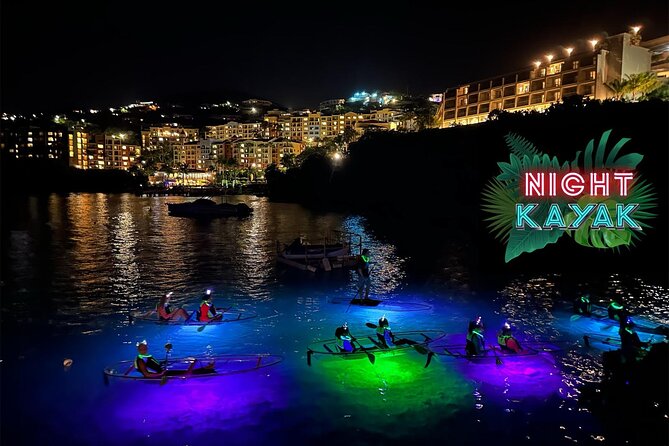 Night Kayak Tour St. Thomas - Westin Frenchman's Reef - Paddling into the cove after dark