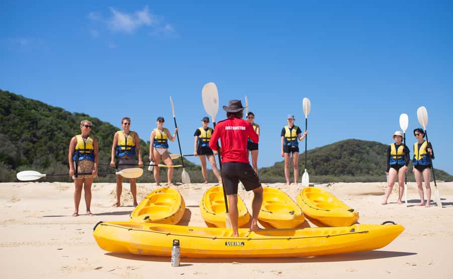 Noosa: Epic Ocean Kayak with Dolphins & 4WD Beach Adventure - The 4WD run across Noosa North Shore